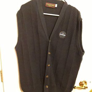Navy Blue Button Down PGA National Sweater Vest size L